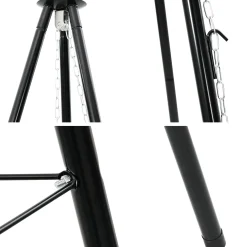 vidaXL Kampvuur tripod Zwart 92 x 92 x 151,5 cm Staal