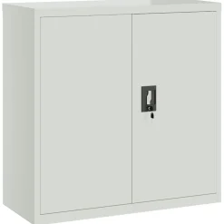 vidaXL Kantoorkast met 2 deuren 90 cm staal grijs