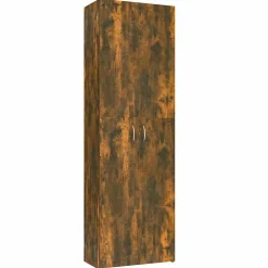 vidaXL Kantoorkast 60x32x190 cm bewerkt hout gerookt eikenkleurig