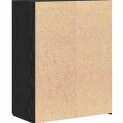 vidaXL Kantoorkast Zwart eiken 70 x 32 x 77.5 cm Bewerkt hout