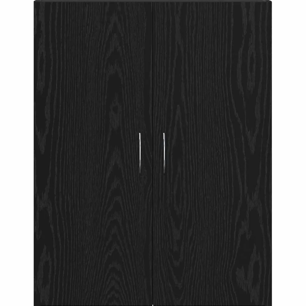 vidaXL Kantoorkast Zwart eiken 70 x 32 x 77.5 cm Bewerkt hout