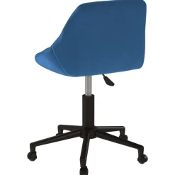 vidaXL Kantoorstoel draaibaar fluweel blauw