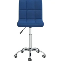 vidaXL Kantoorstoel draaibaar stof blauw