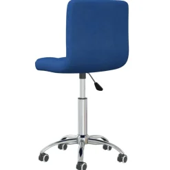 vidaXL Kantoorstoel draaibaar stof blauw