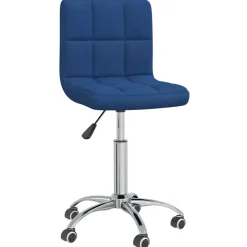 vidaXL Kantoorstoel draaibaar stof blauw