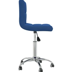 vidaXL Kantoorstoel draaibaar stof blauw