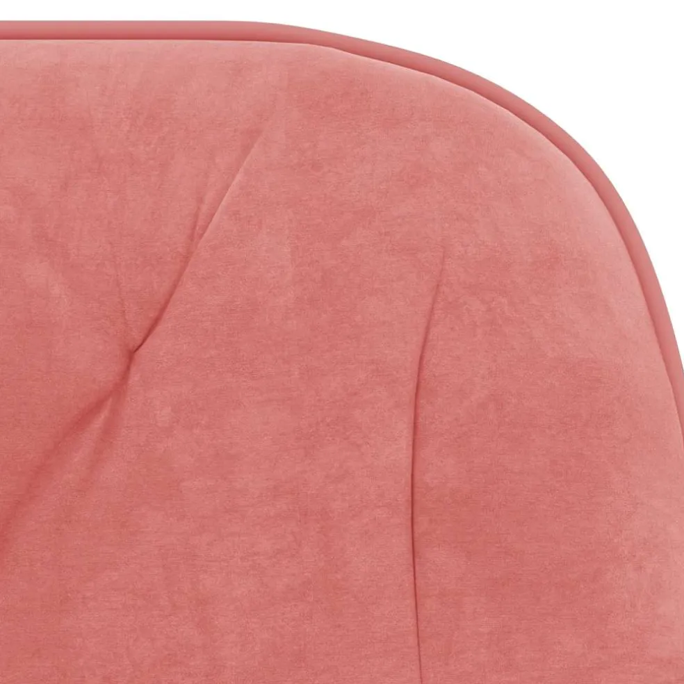 vidaXL Kantoorstoel draaibaar fluweel roze