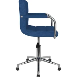 vidaXL Kantoorstoel draaibaar stof blauw