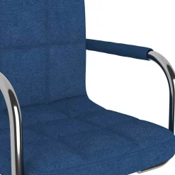 vidaXL Kantoorstoel draaibaar stof blauw