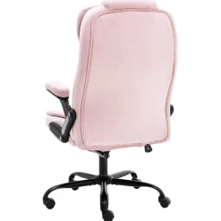 vidaXL Kantoorstoel fluweel roze
