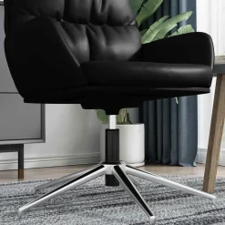 vidaXL Kantoorstoel gascilinder Zwart 505-720 mm IJzer
