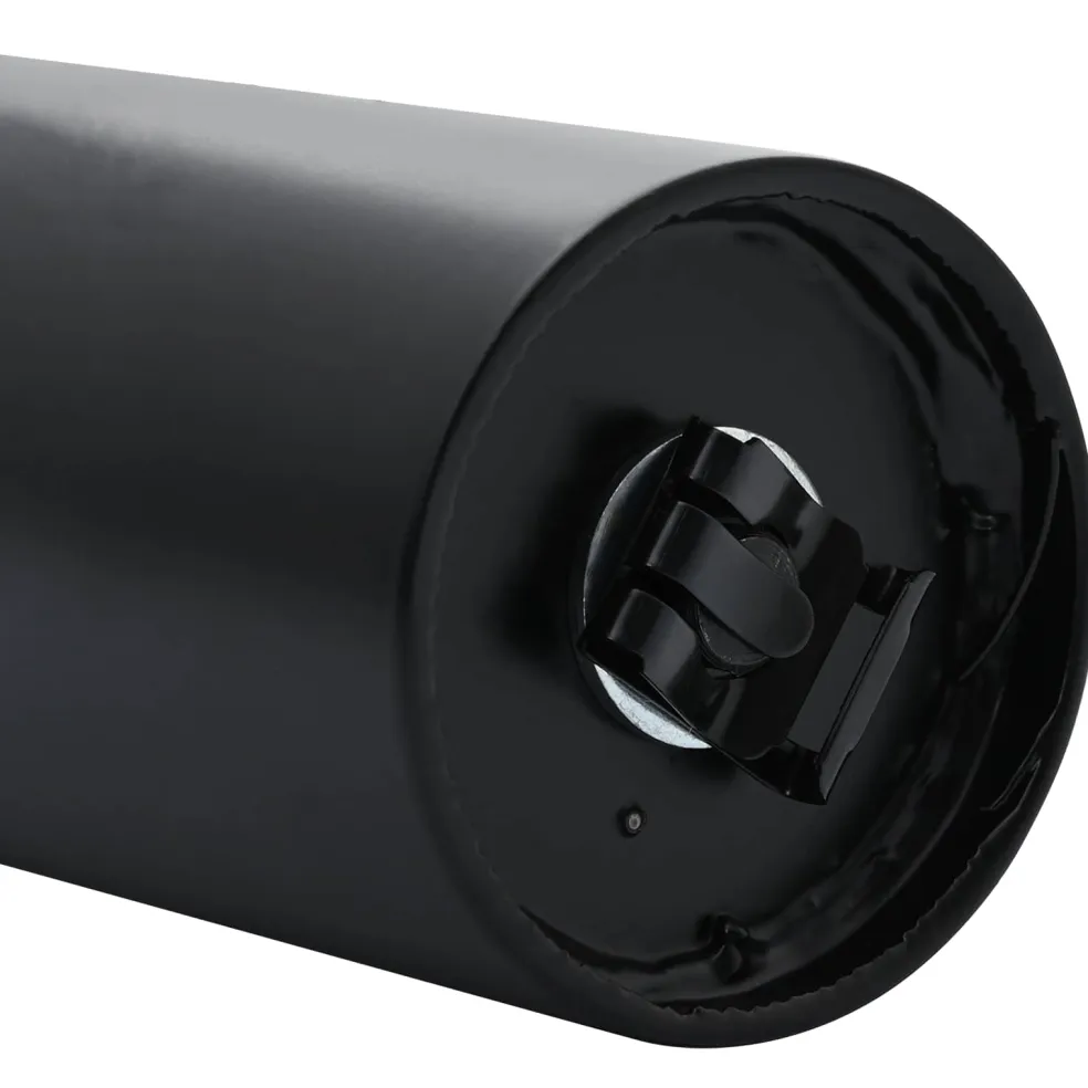 vidaXL Kantoorstoel gascilinder Zwart 318-473 mm IJzer