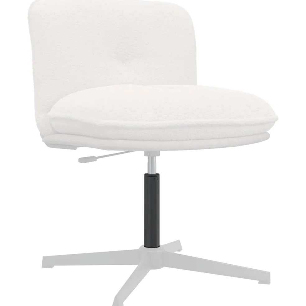 vidaXL Kantoorstoel gascilinder Zwart 318-473 mm IJzer