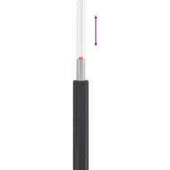 vidaXL Kantoorstoel gascilinder Zwart 318-473 mm IJzer