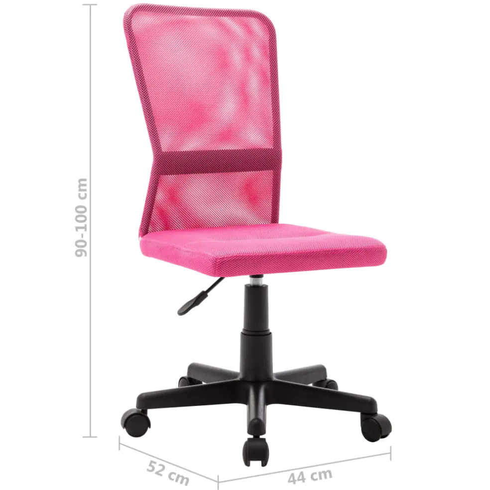vidaXL Kantoorstoel 44x52x100 cm mesh stof roze