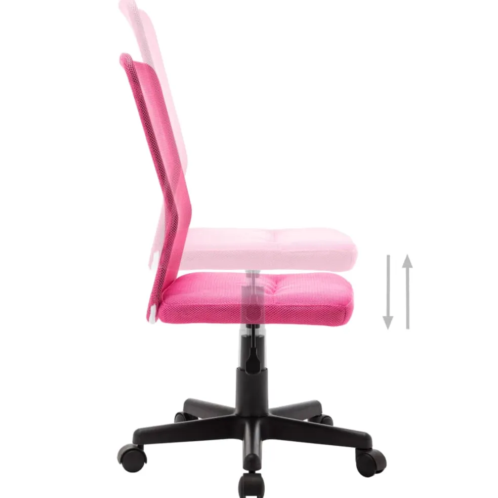 vidaXL Kantoorstoel 44x52x100 cm mesh stof roze