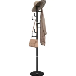 vidaXL Kapstok 183 cm gepoedercoat ijzer zwart