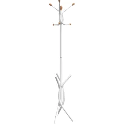 vidaXL Kapstok 176 cm gepoedercoat ijzer wit