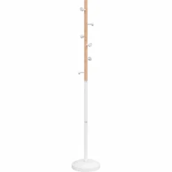 vidaXL Kapstok 177 cm gepoedercoat ijzer wit