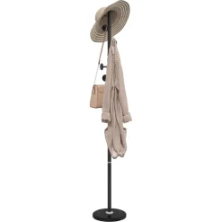 vidaXL Kapstok 176 cm gepoedercoat ijzer zwart