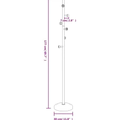 vidaXL Kapstok 172 cm gepoedercoat ijzer roze