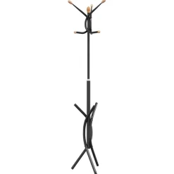 vidaXL Kapstok 176 cm gepoedercoat ijzer zwart