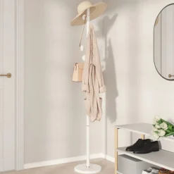 vidaXL Kapstok 176 cm gepoedercoat ijzer wit