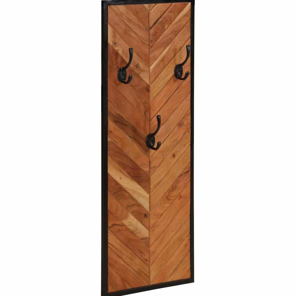 vidaXL Kapstokken 2 st 35x1x90 cm massief acaciahout