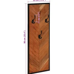 vidaXL Kapstokken 2 st 35x1x90 cm massief acaciahout