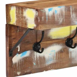 vidaXL Kapstok Meerkleurig 73 x 19 x 23 cm Massief gerecycled hout