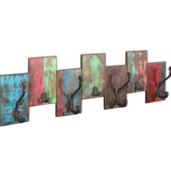 vidaXL Kapstok met 7 haken massief gerecycled hout