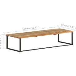 vidaXL Kapstok met schap 100x35x22 cm massief acaciahout