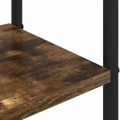 vidaXL Kapstok met schoenenbank Gerookt eiken 143 x 30 x 199,5 cm
