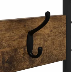 vidaXL Kapstok met schoenenbank Gerookt eiken 143 x 30 x 199,5 cm