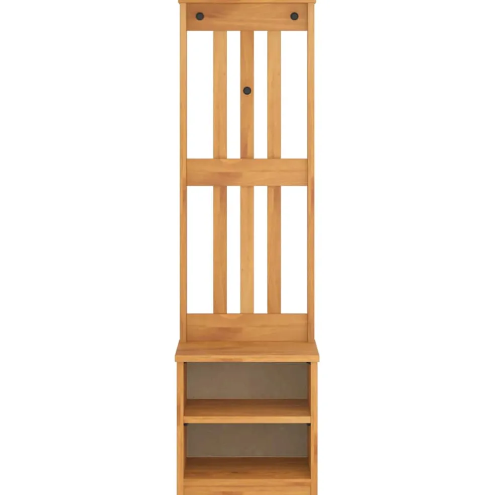 vidaXL Kapstok SANDNES 45x40x159,5 cm massief grenenhout