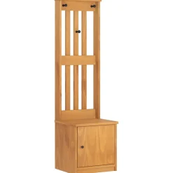 vidaXL Kapstok SANDNES 45x40x159,5 cm massief grenenhout