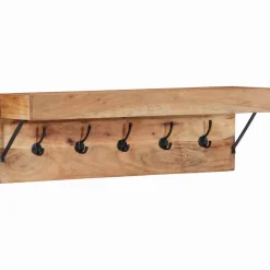 vidaXL Kapstok Wandgemonteerd Bruin 73 x 19 x 23 cm Massief acaciahout