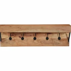 vidaXL Kapstok Wandgemonteerd Bruin 73 x 19 x 23 cm Massief acaciahout