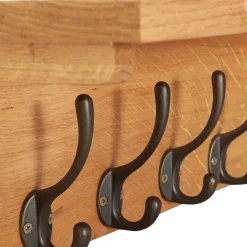 vidaXL Kapstok 60x16x16 cm massief eikenhout