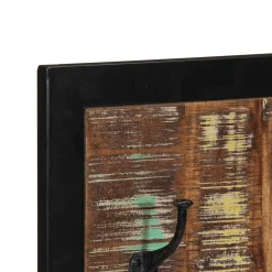 vidaXL Kapstok 40x2x80 cm massief gerecycled hout meerkleurig