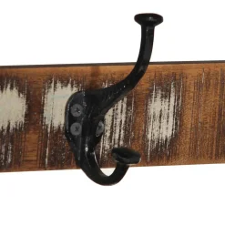 vidaXL Kapstok 80x35x35 cm massief gerecycled hout meerkleurig