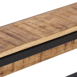 vidaXL Kapstok 87x10x27 cm massief ruw mangohout