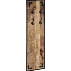 vidaXL Kapstok 35x8x110 cm massief ruw mangohout