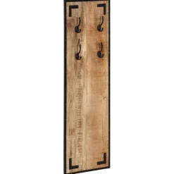 vidaXL Kapstok 35x8x110 cm massief ruw mangohout