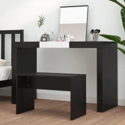 vidaXL Kaptafelkruk 70x35x45 cm bewerkt hout zwart
