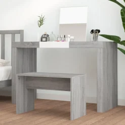 vidaXL Kaptafelkruk 70x35x45 cm bewerkt hout hoogglans wit