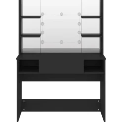 vidaXL Kaptafel met LED-verlichting 100x40x135 cm MDF zwart