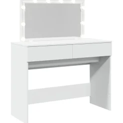 vidaXL Kaptafel met LED-verlichting 100x40x120 cm wit