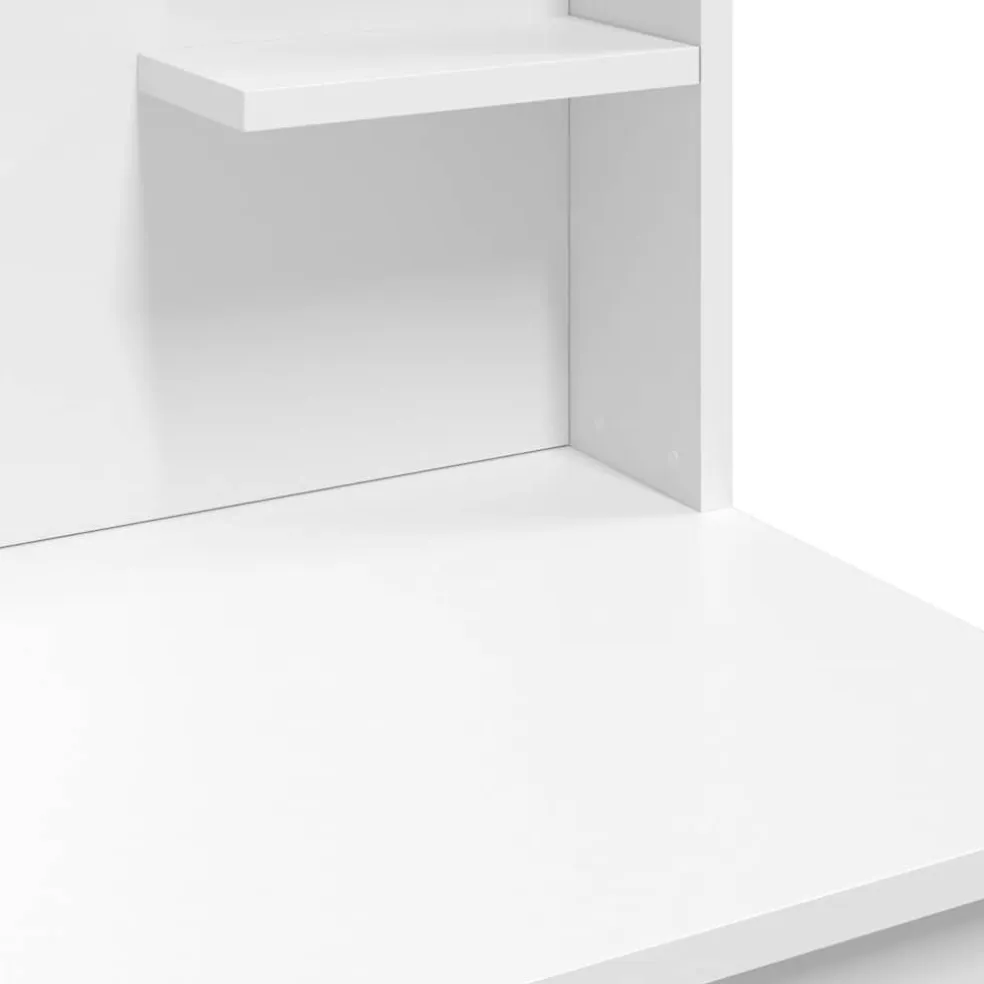 vidaXL Kaptafel met LED-verlichting 96x40x142 cm wit