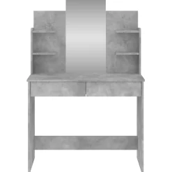 vidaXL Kaptafel met spiegel 96x39x142 cm betongrijs